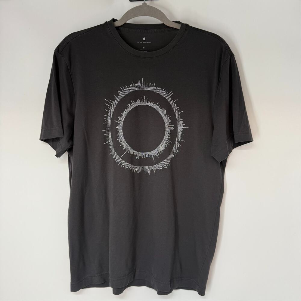Apple Shirt Mens M Black Short Sleeve Graphic Our Soul Is Our People Pop Culture